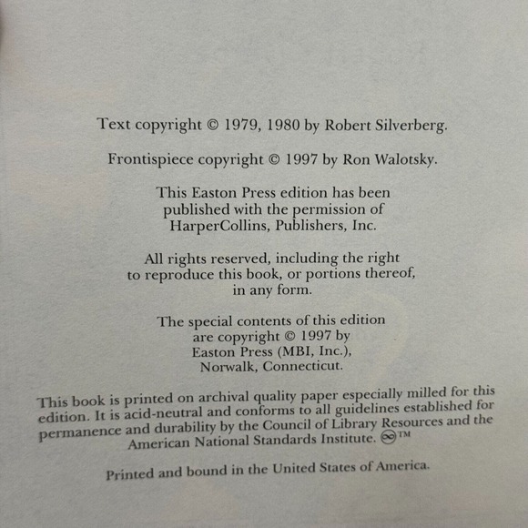 Lord Valentine's Castle by Robert Silverberg Easton Press Collectors Edition EUC - Picture 8 of 8